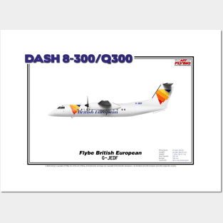 DeHavilland Canada Dash 8-300/Q300 - Flybe British European (Art Print) Posters and Art